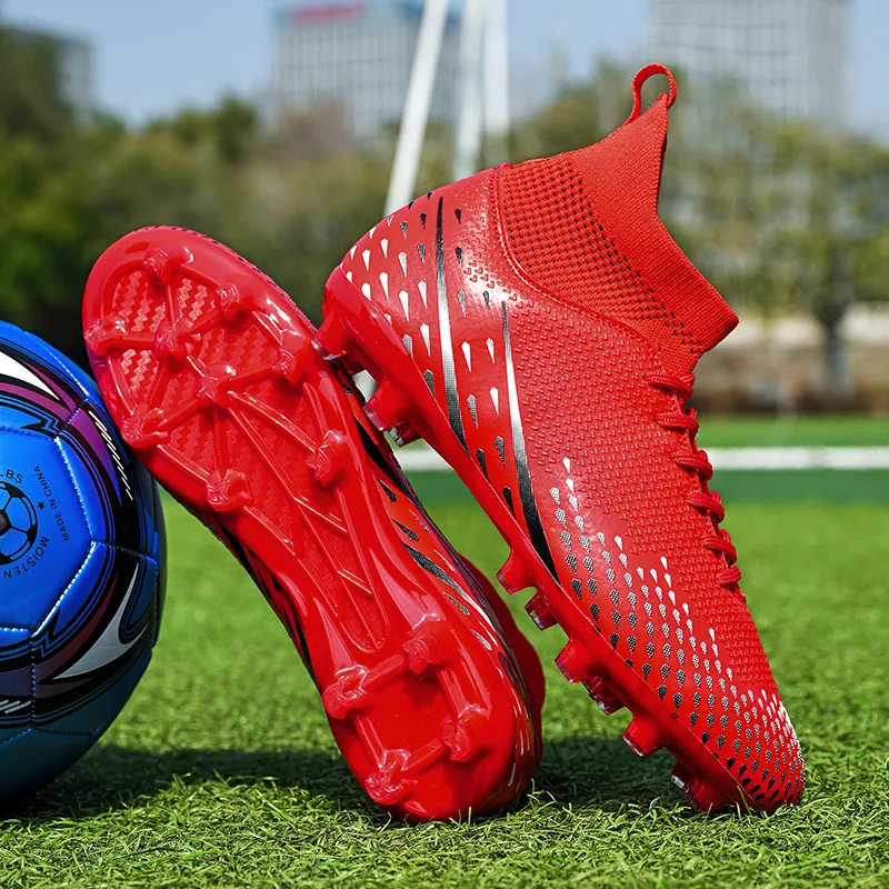 QIUTEXIONG Soft Ground, Artificial Ground, Natural Ground Anti Slip Wear Resistant Soccer Shoes Unisex-5