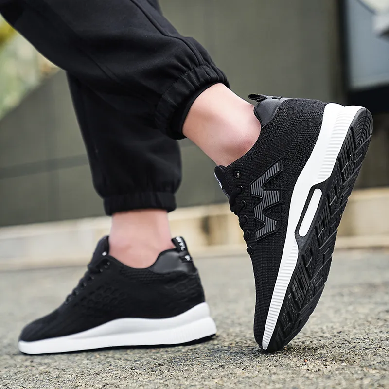 QIUTEXIONG Cushioning Anti-Slip Wear-Resistant Breathable Balance Height Increasing Low-Top Casual Shoes Unisex-9