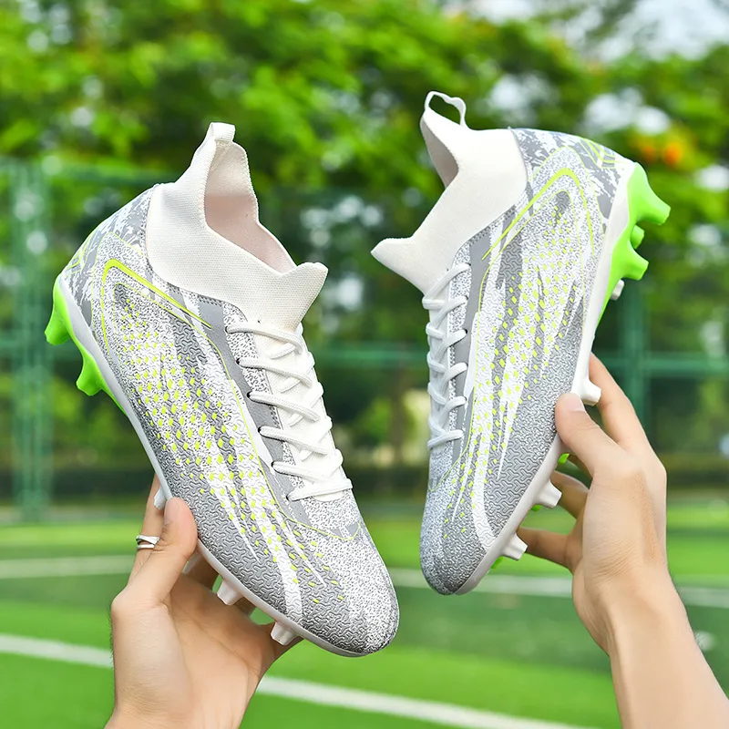 QIUTEXIONG FG Rubber Long Studs TF Rubber Broken Studs Cushioning Impact Resistant Soccer Shoes Unisex-32