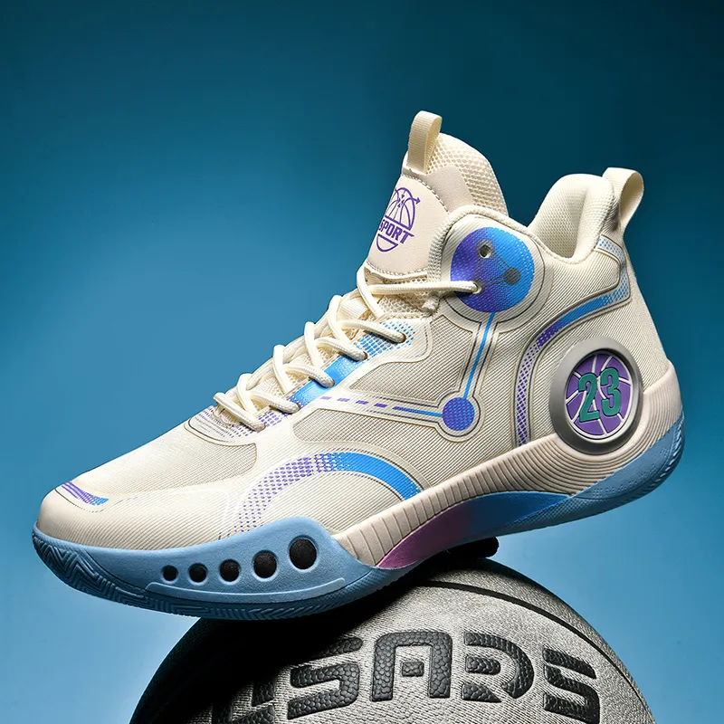 QIUTEXIONG Shock Absorbers With Slip Resistant And Abrasion Resistant Properties Low Top Basketball Shoes Unisex-3