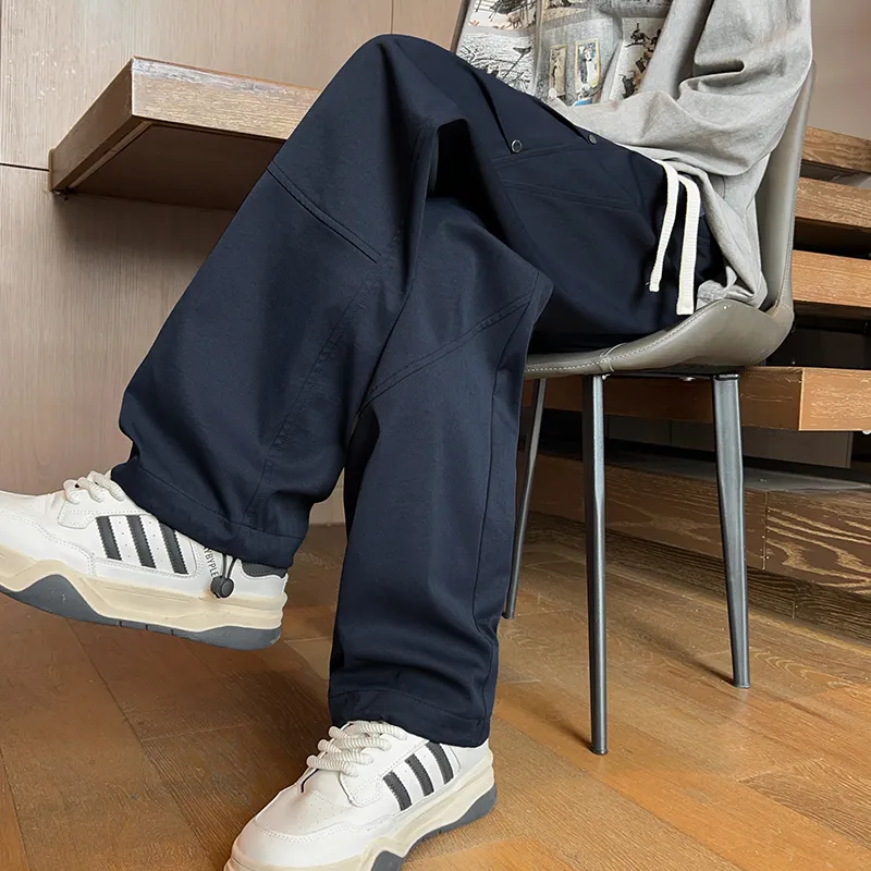 IGOI Casual Pants Unisex Navy Blue-5