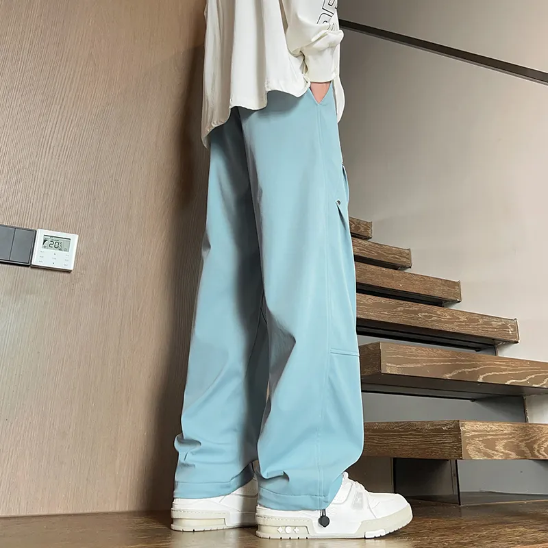 IGOI Casual Pants Unisex Navy Blue-16