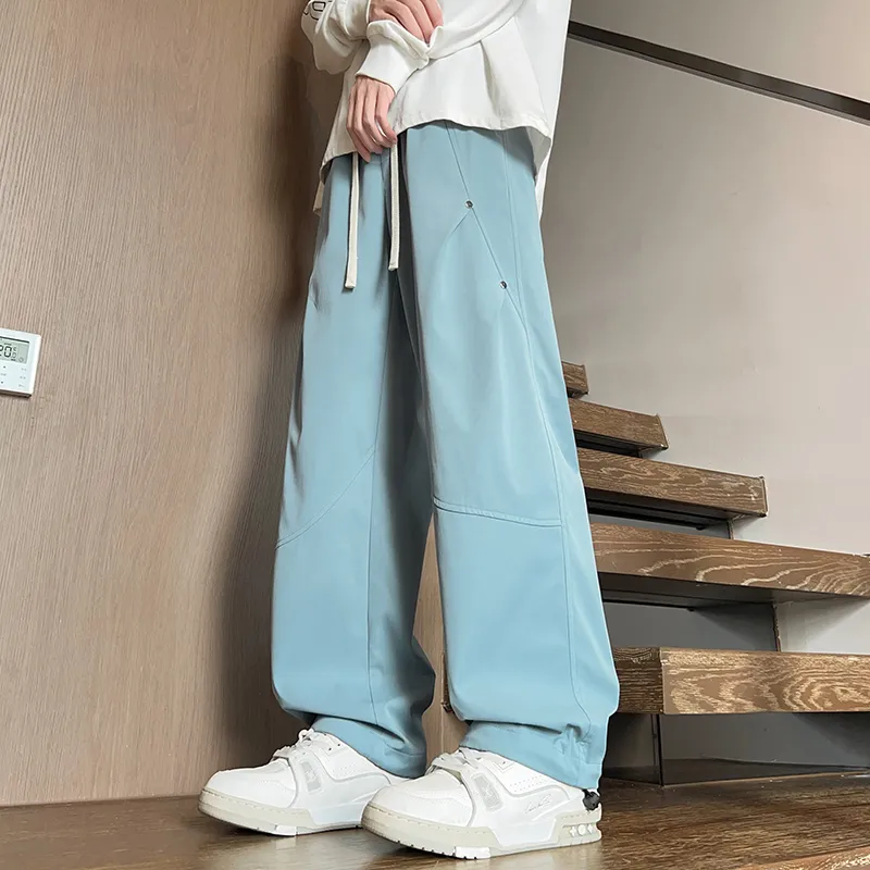 IGOI Casual Pants Unisex Navy Blue-15
