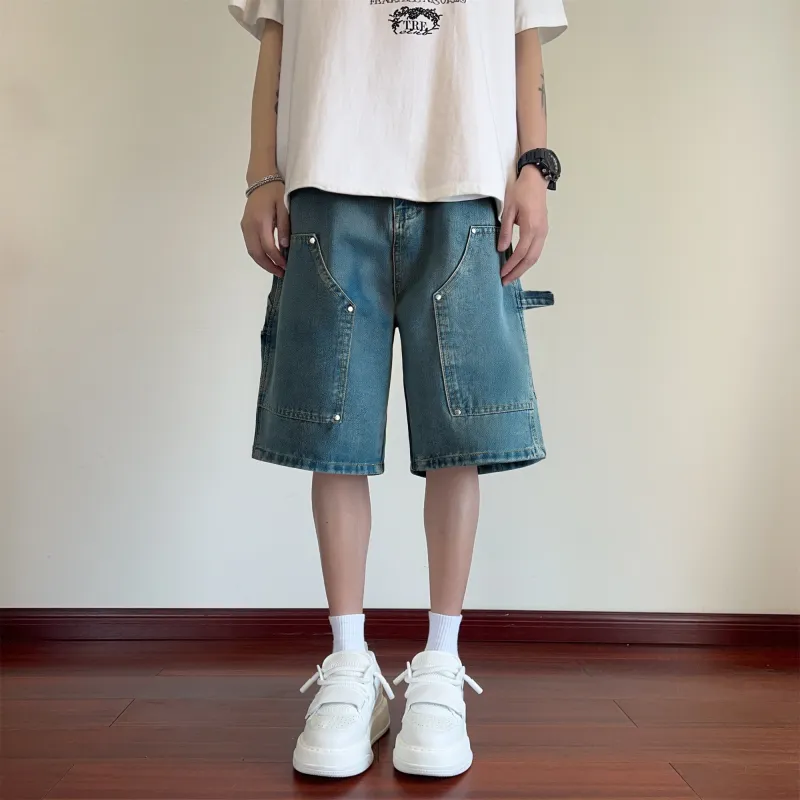 IGOI Denim Shorts Unisex Dark Blue-3