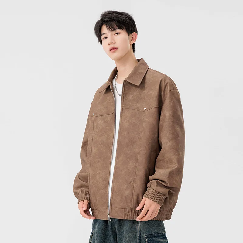 IGOI Jackets Coats Unisex Vintage Brown-2