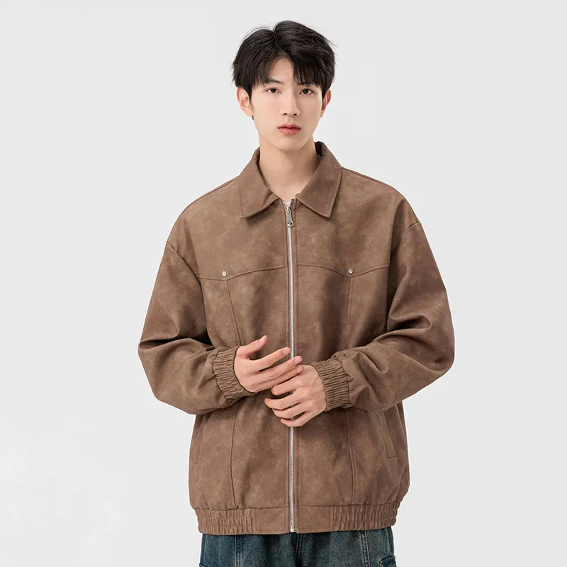 IGOI Jackets Coats Unisex Vintage Brown-4
