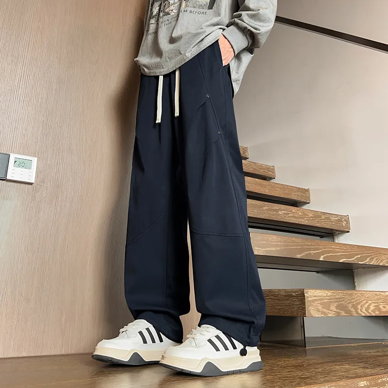 IGOI Casual Pants Unisex Navy Blue-2