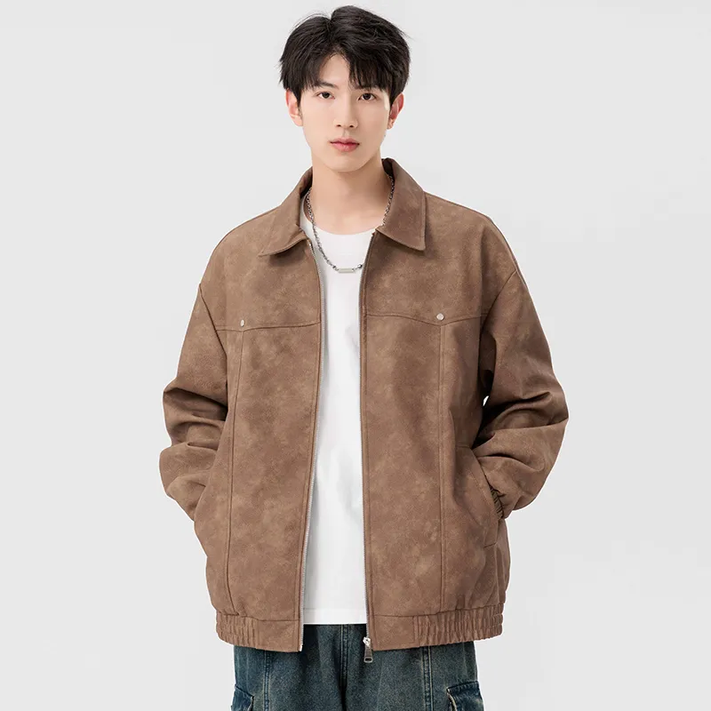 IGOI Jackets Coats Unisex Vintage Brown-1