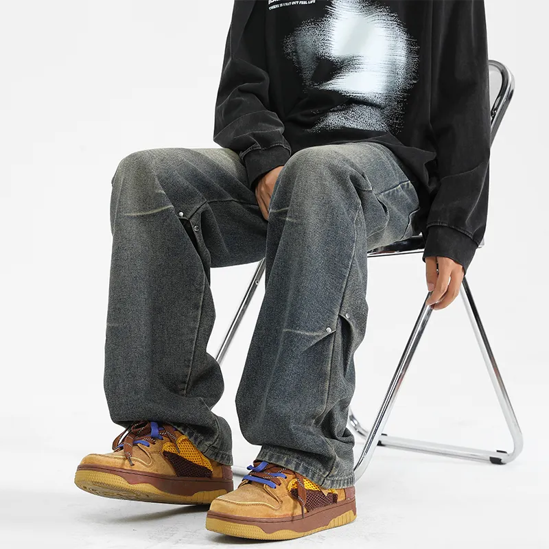 PAINT STAIN Jeans Unisex Dark Purple-180