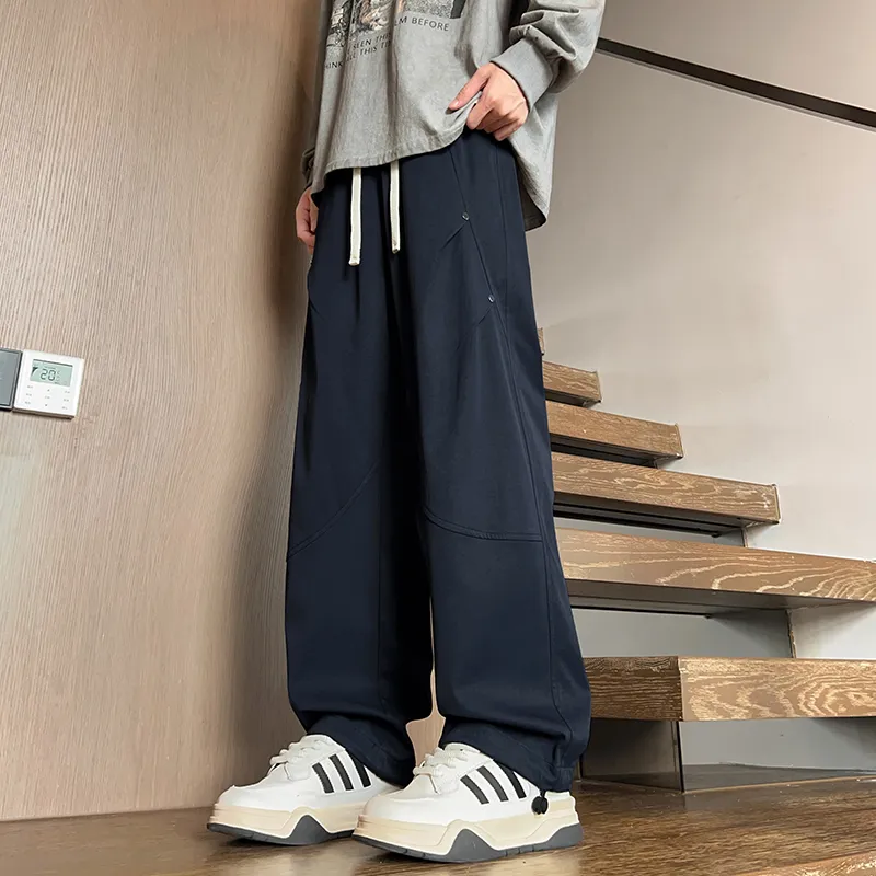 IGOI Casual Pants Unisex Navy Blue-1