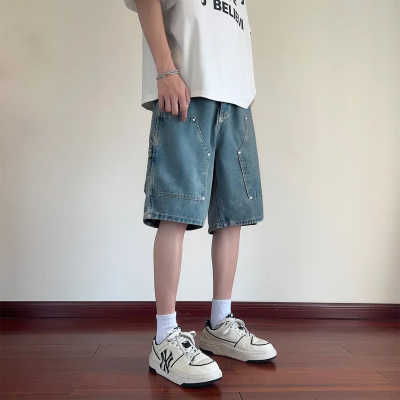 IGOI Denim Shorts Unisex Dark Blue-2