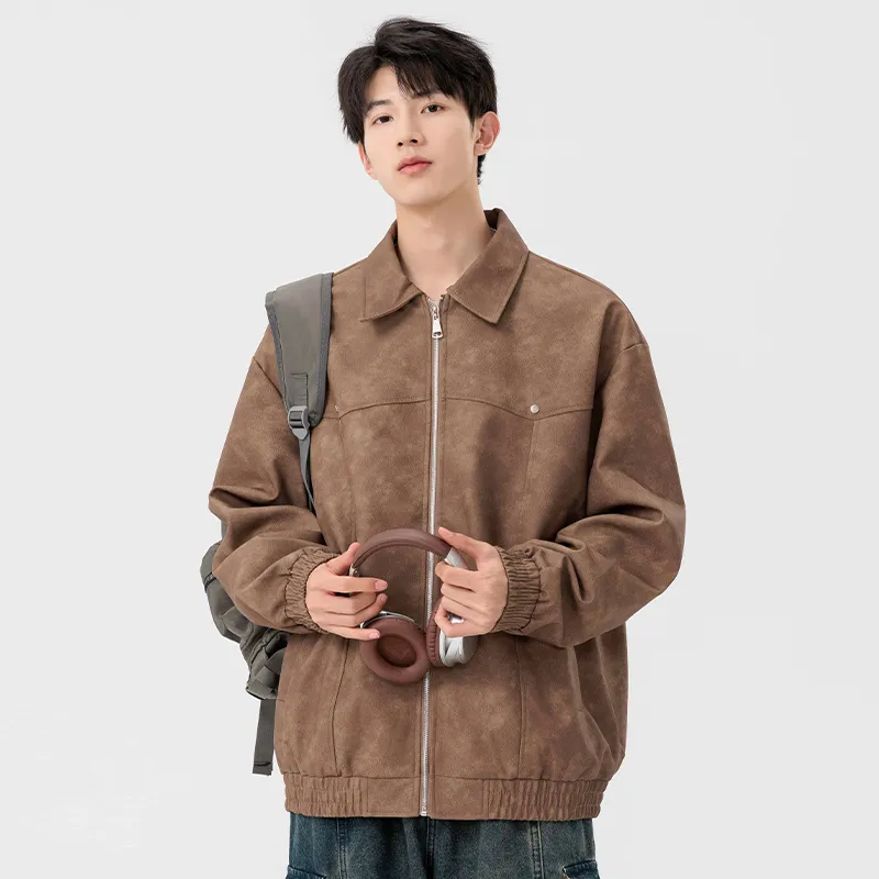 IGOI Jackets Coats Unisex Vintage Brown-5