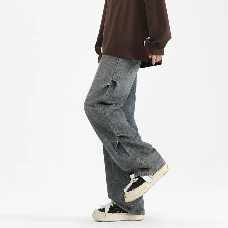 PAINT STAIN Jeans Unisex Dark Purple-82