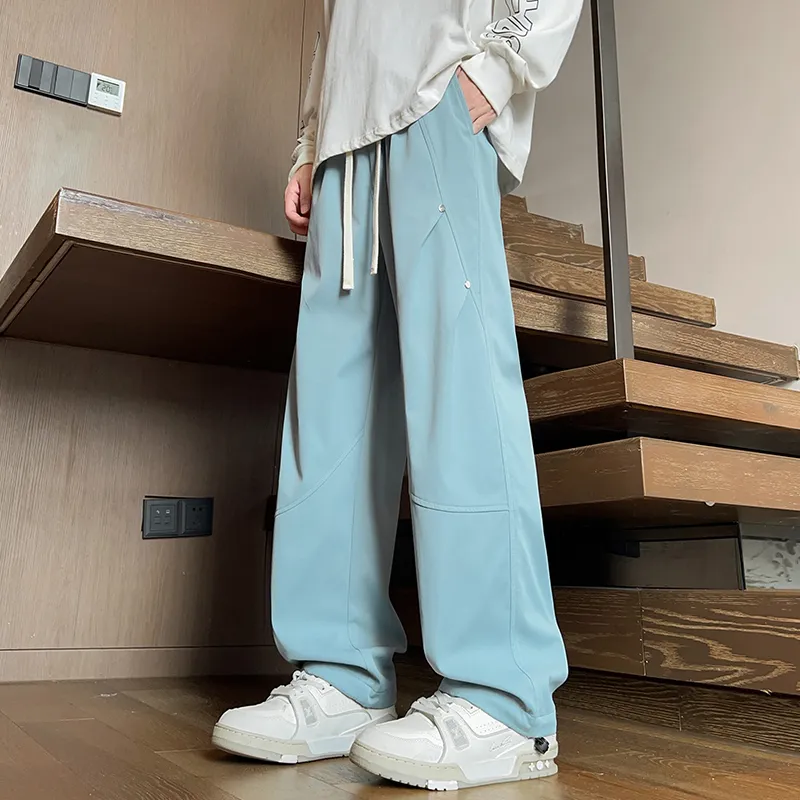 IGOI Casual Pants Unisex Navy Blue-18