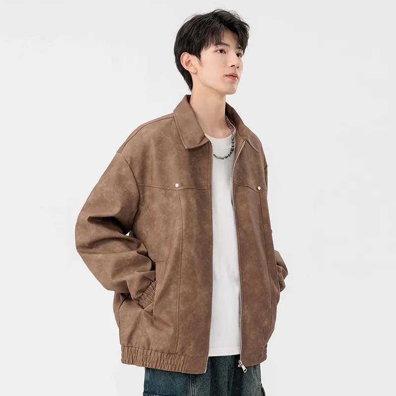IGOI Jackets Coats Unisex Vintage Brown-3