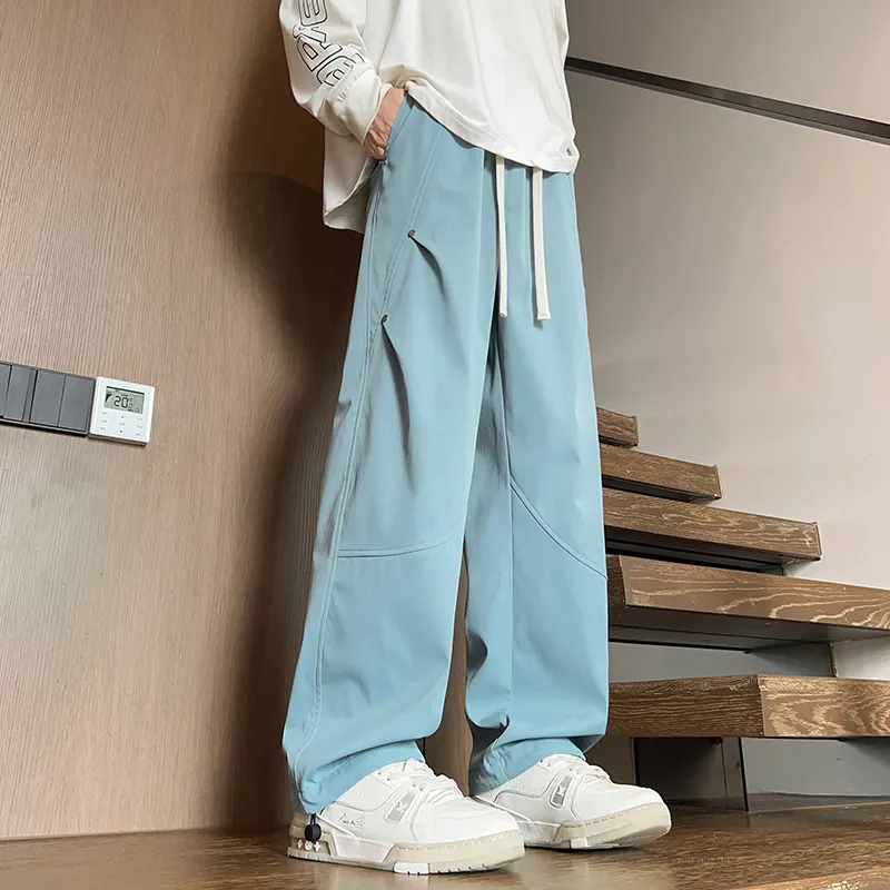 IGOI Casual Pants Unisex Navy Blue-17