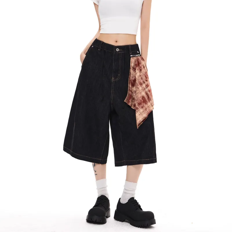 KOKO BASE Denim Shorts Unisex Black-4