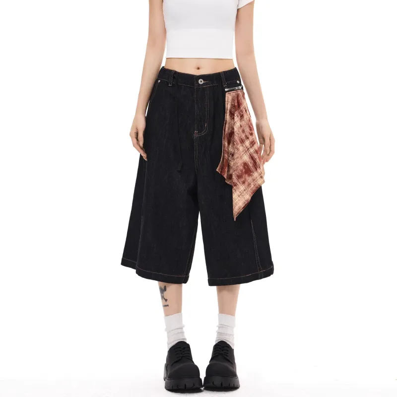 KOKO BASE Denim Shorts Unisex Black-2