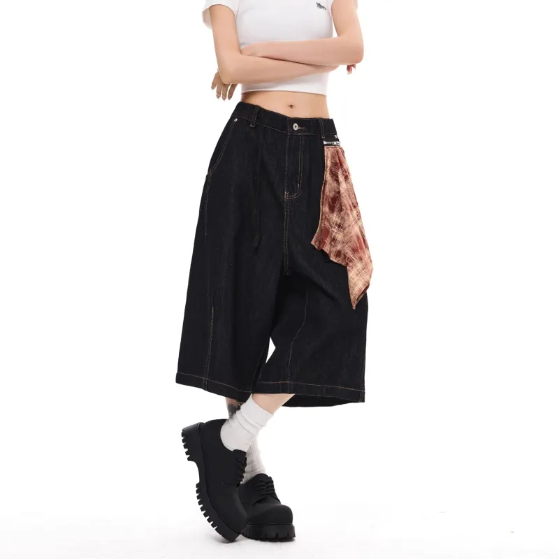 KOKO BASE Denim Shorts Unisex Black-5