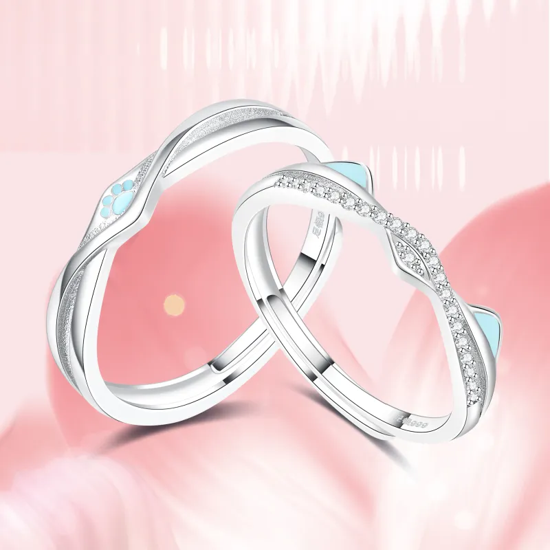 CAREBEARS 999 Fine Silver Rings Unisex-1