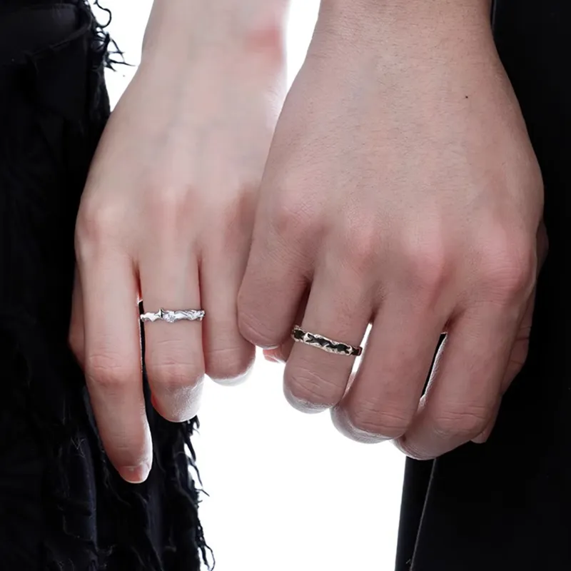 CAREBEARS S925 Silver/S999 Fine Silver Rings Unisex-7