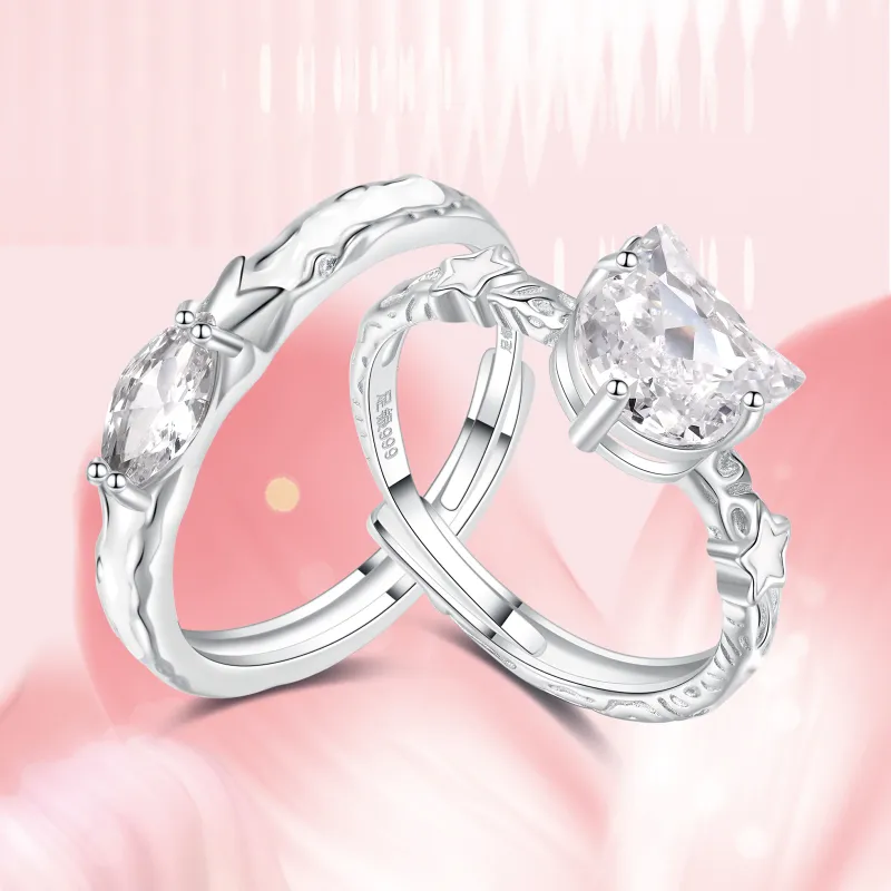 CAREBEARS S999 Fine Silver Rings Unisex-1