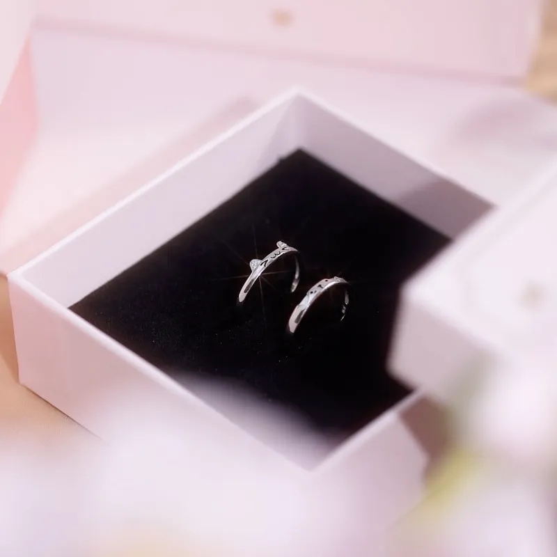 CAREBEARS S999 Fine Silver/S925 Silver Rings Unisex-2