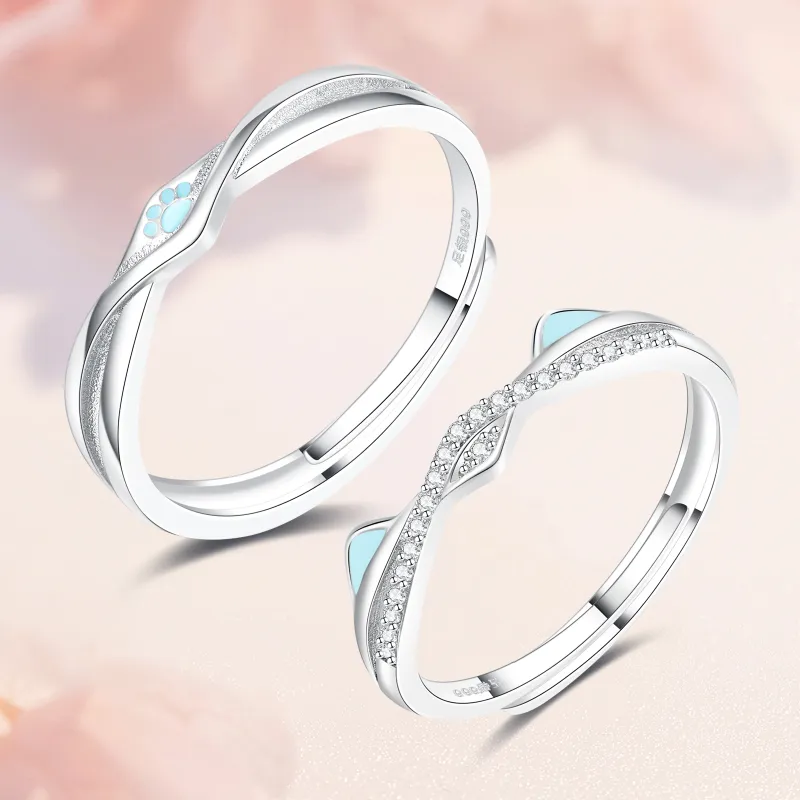 CAREBEARS 999 Fine Silver Rings Unisex-5