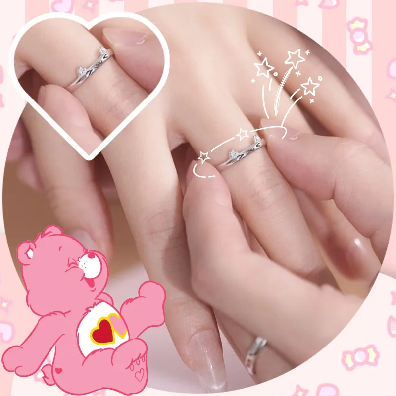CAREBEARS S999 Fine Silver/S925 Silver Rings Unisex-1