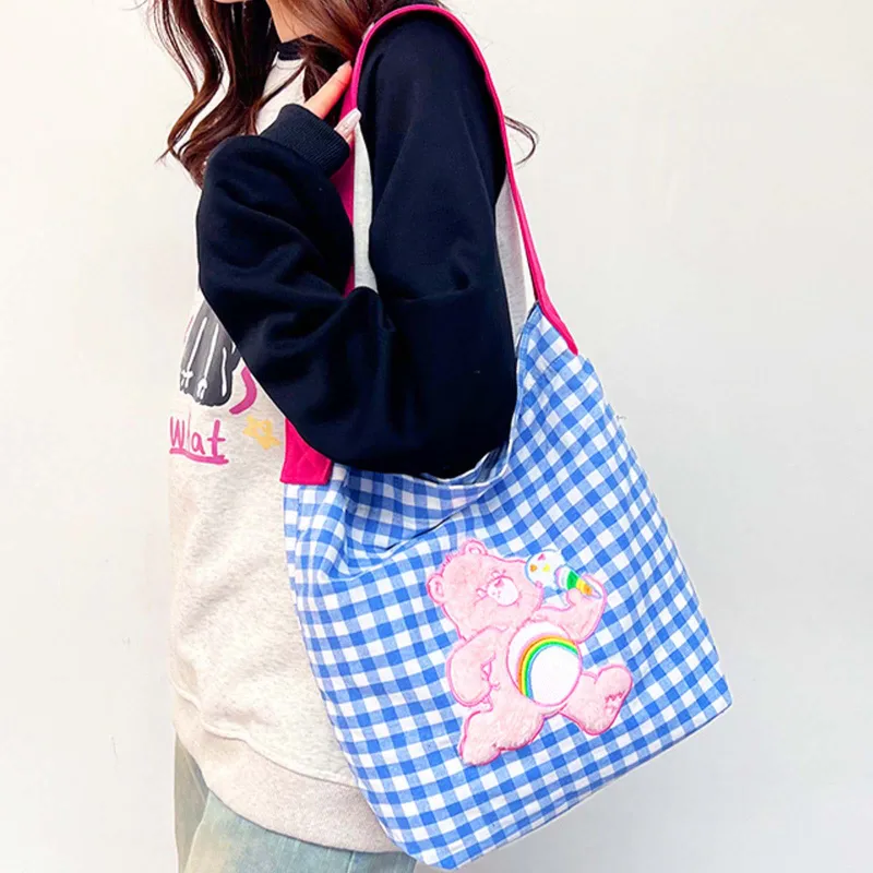 CAREBEARS Polyester Shoulder Bag Women's Pink/Blue-6