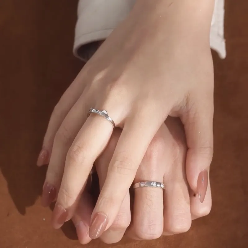 CAREBEARS S999 Fine Silver/S925 Silver Rings Unisex-4