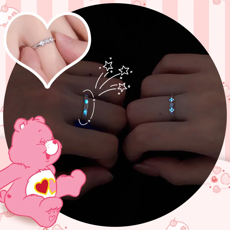 CAREBEARS 999 Fine Silver Rings Unisex-3