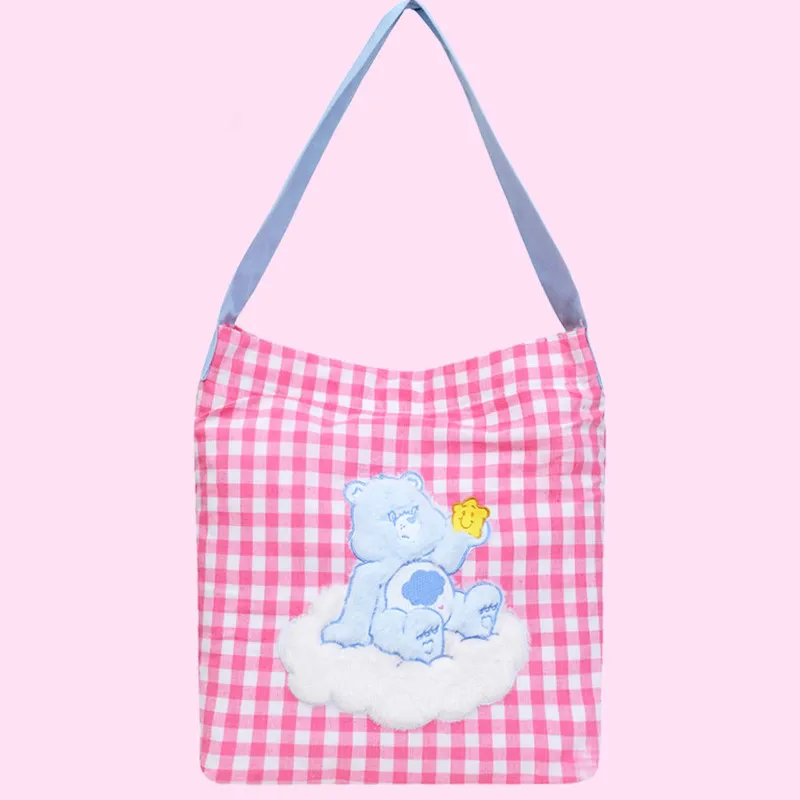 CAREBEARS Polyester Shoulder Bag Women's Pink/Blue-1