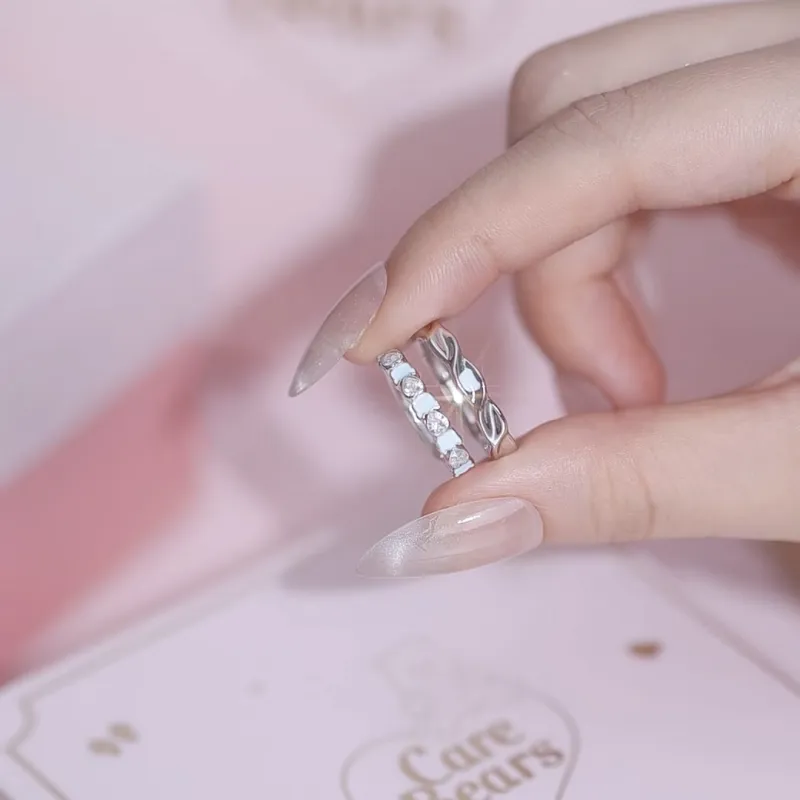 CAREBEARS S925 Silver Rings Unisex-3