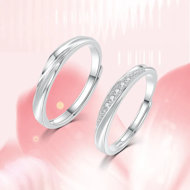 CAREBEARS 999 Fine Silver Rings Unisex-8
