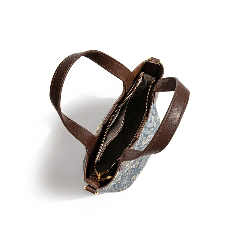 CentarlKatty PU Handbag Women's Carriage Blue & Coffee-4