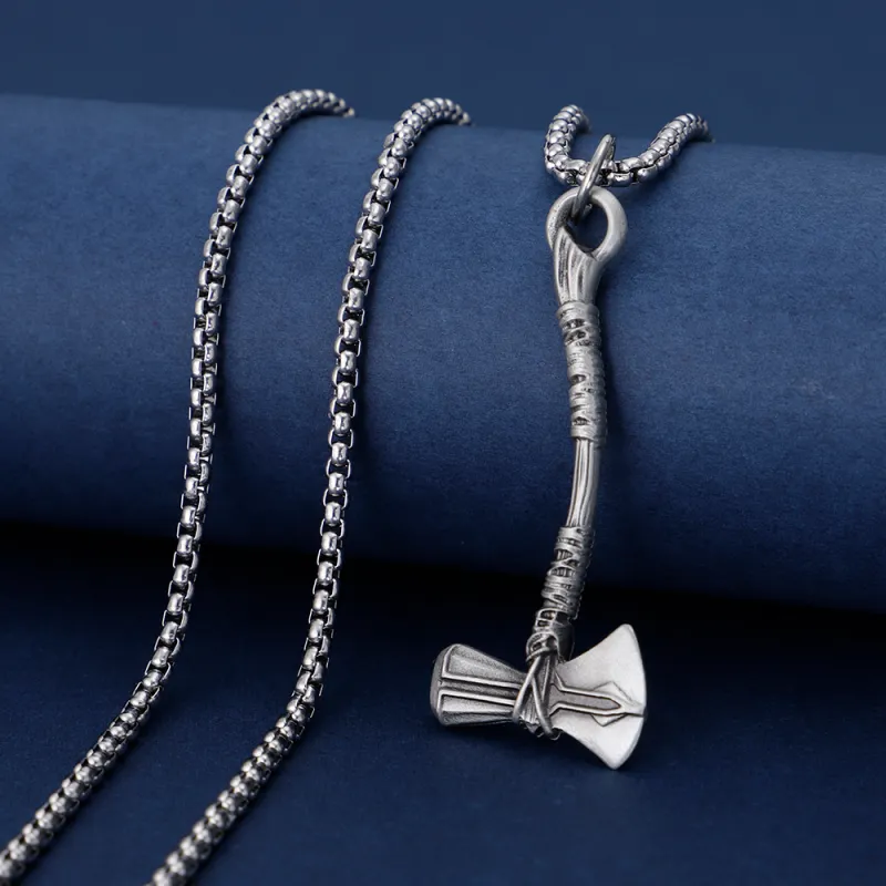 EVBEA Pure Tin Pendant Stainless Steel Necklaces Men's-2