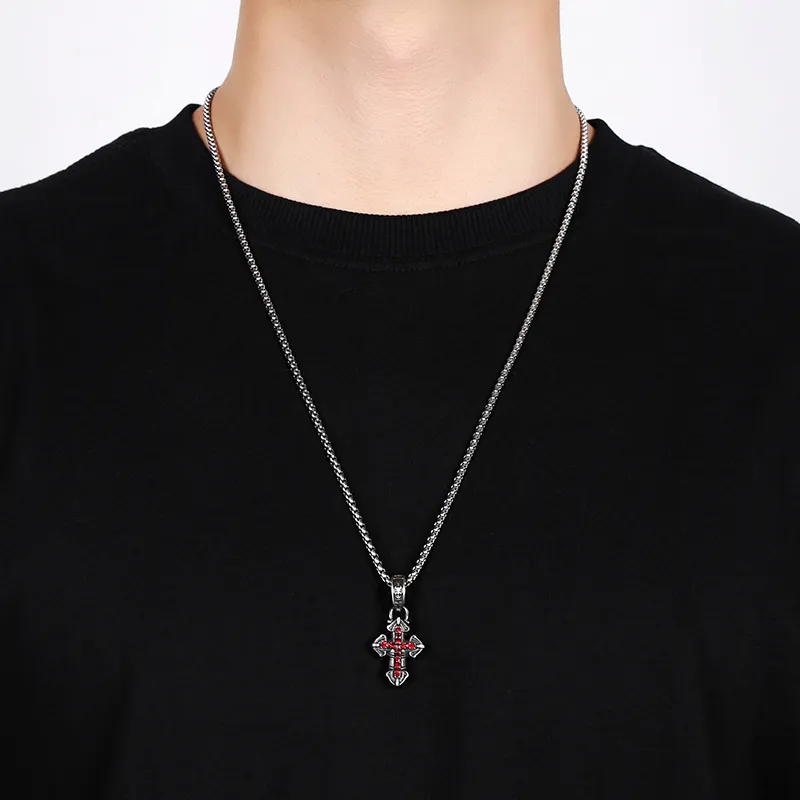 EVBEA Tin Titanium Steel Necklaces Men's-2