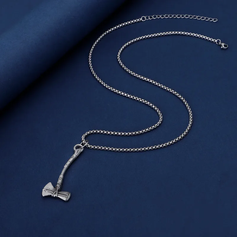 EVBEA Pure Tin Pendant Stainless Steel Necklaces Men's-3