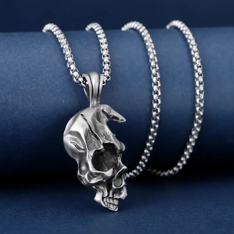 EVBEA Pure Tin Stainless Steel Necklaces Men's-2