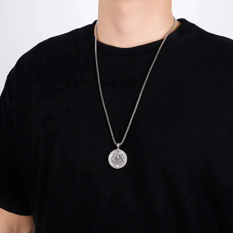 EVBEA Stainless Steel Tin Necklaces Men's-4