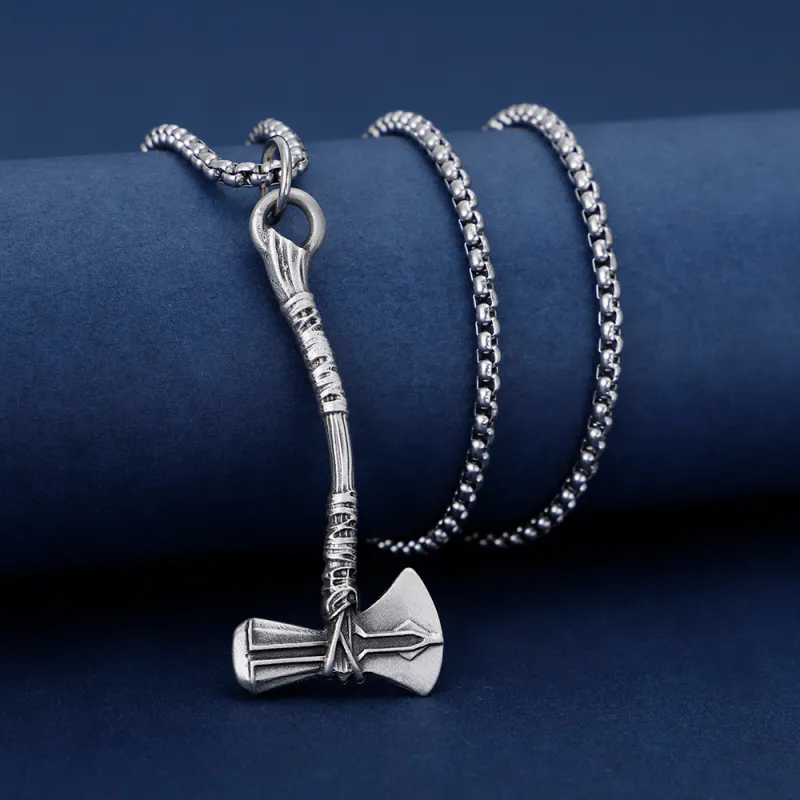 EVBEA Pure Tin Pendant Stainless Steel Necklaces Men's-1