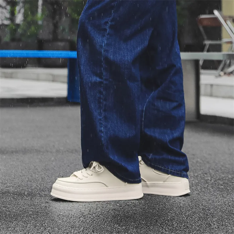 Hip Speed Low Top Skateboard Shoes Men's White-3