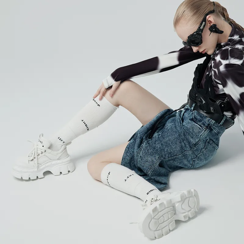 VINYVIOLA Height Increasing Low-Top Chunky Sneakers Women's-18