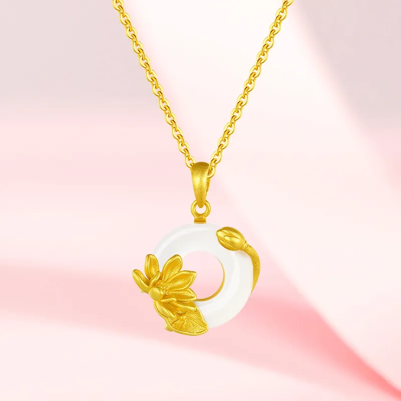 TIG Chalcedony Jade Necklaces Women's-3