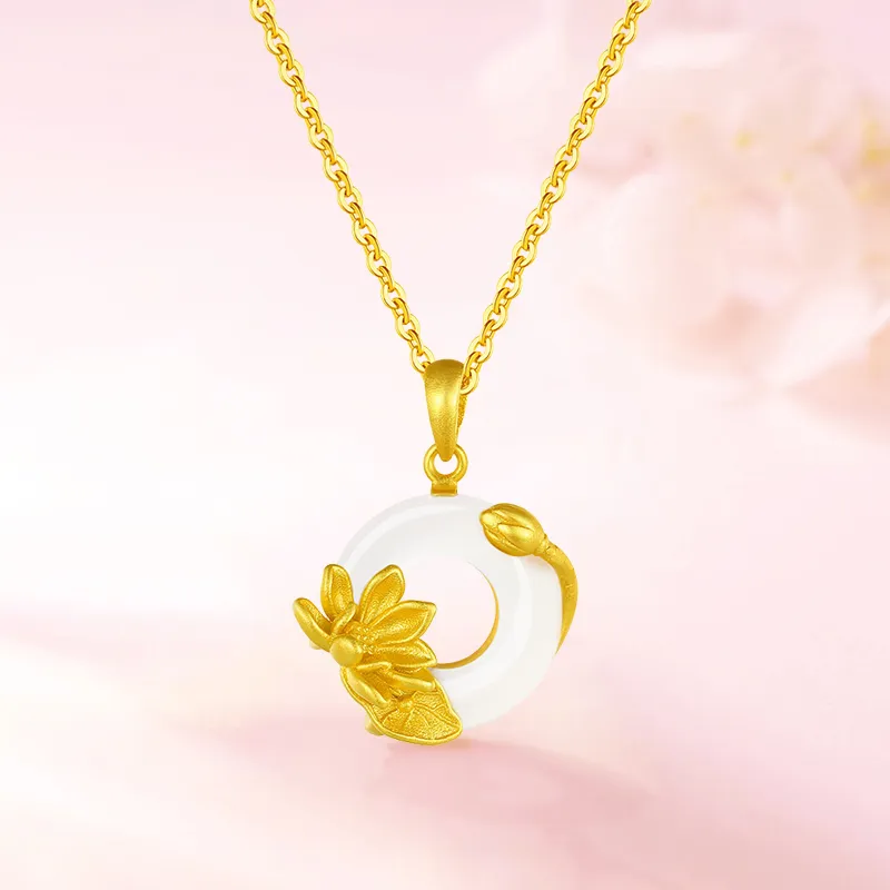 TIG Chalcedony Jade Necklaces Women's-2