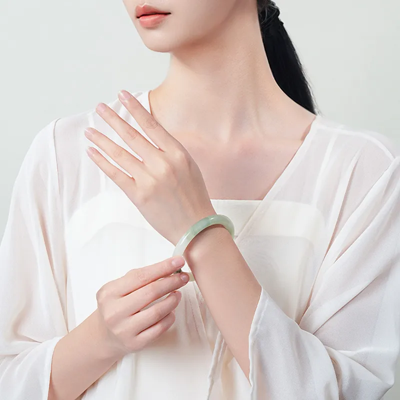 TIG Natural Tianshan Jade Bangles Women's-4