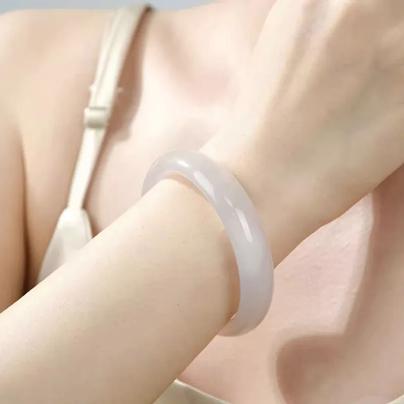 TIG Chalcedony Jade Bangles Women's-2
