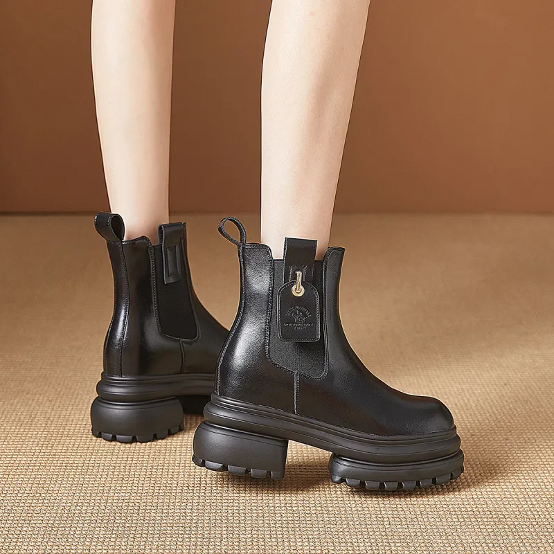 SANTA BARBARA POLO & RACQUET CLUB Short Chelsea Boots Women's Black-4