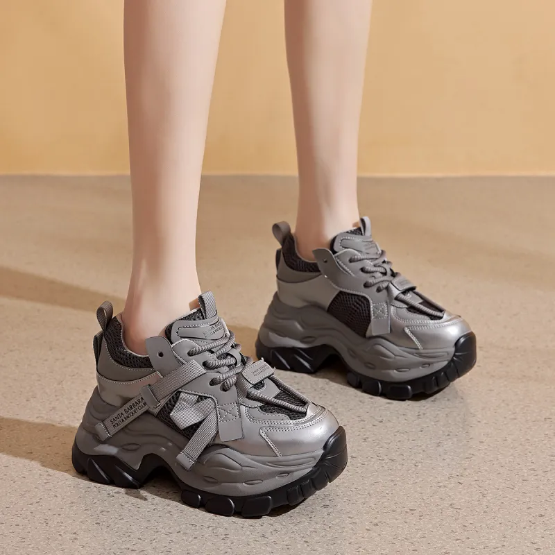 SANTA BARBARA POLO & RACQUET CLUB Breathable Low-Top Chunky Sneakers Women's-8